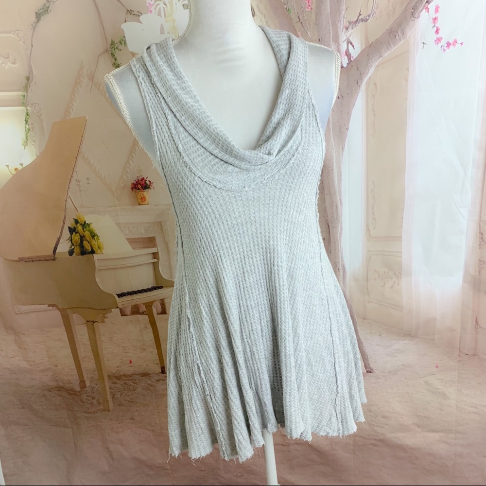 Free People Swing It Cowl Tank In Grey - Picture 5 of 12